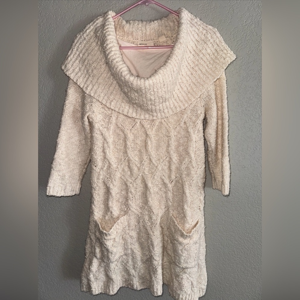 Sleeping On Snow Cowl Neck Sweater Dress Size Medium
